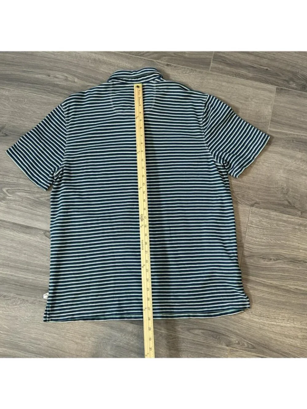 Tommy Bahama Polo Shirt Mens Large Blue Green Stripe IslandZone Marlin Golf - Picture 11 of 11